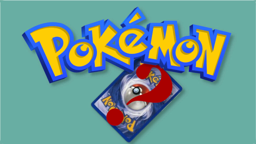 Pokemon Logo and card with question mark