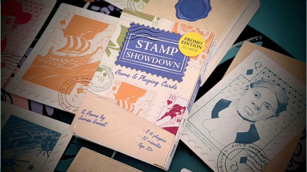 Stamp Showdown deck and cards