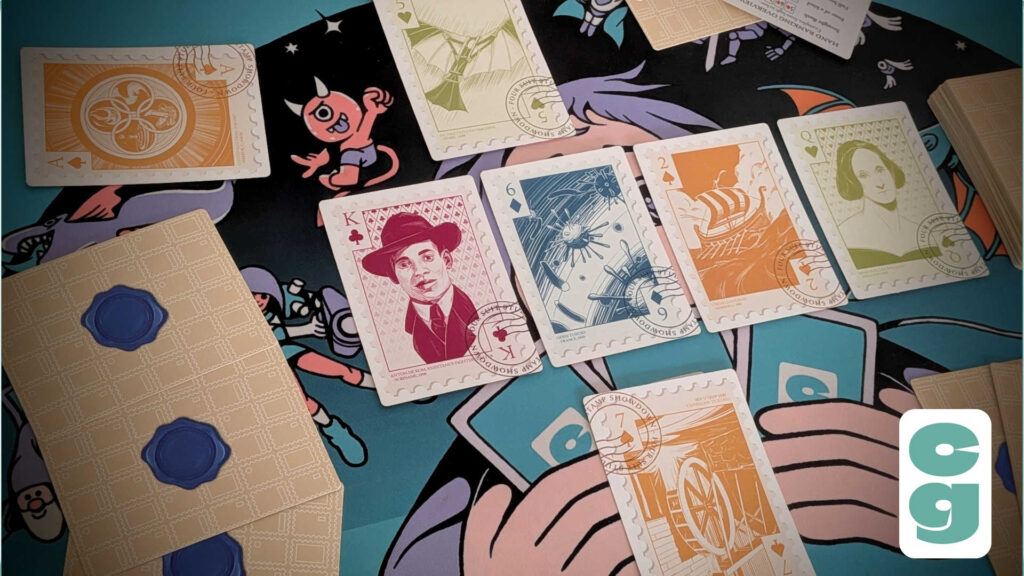 Stamp Showdown Played Cards example