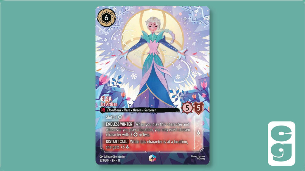 Lorcana Elsa Ice Artisan Enchanted card