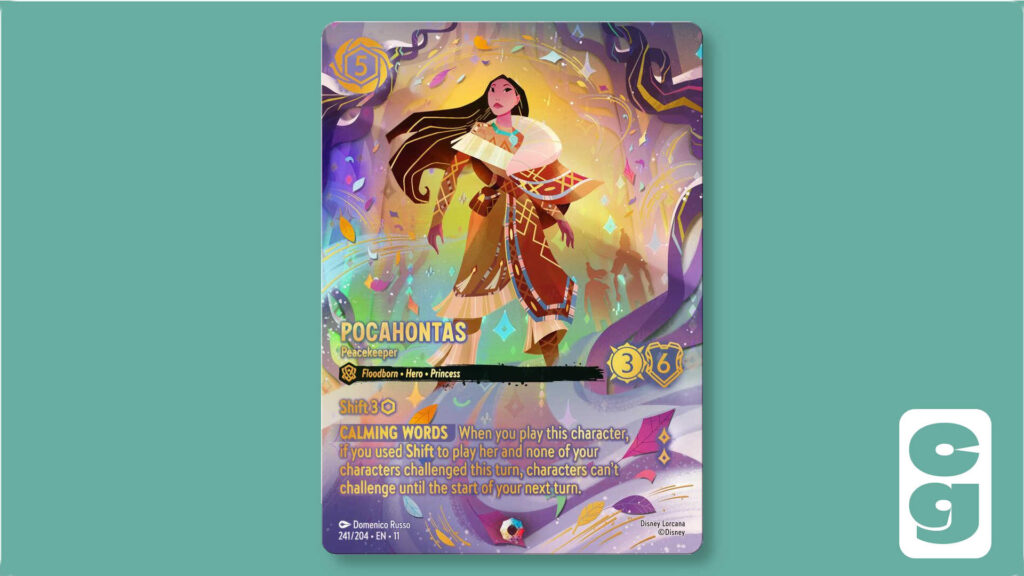 Lorcana Iconic Winterspell Pocahontas card