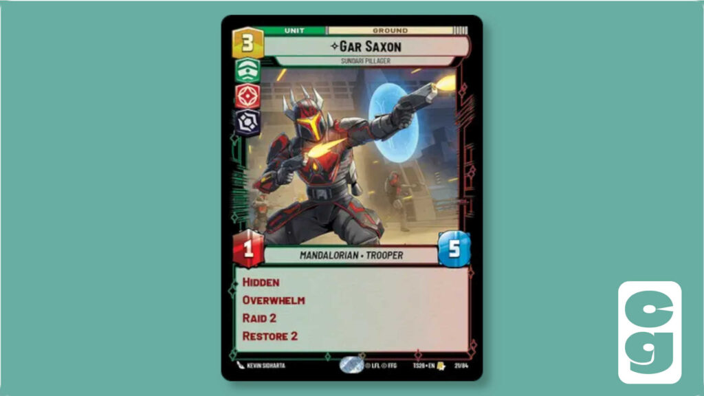 Twin Suns Gar Saxon SWU Card