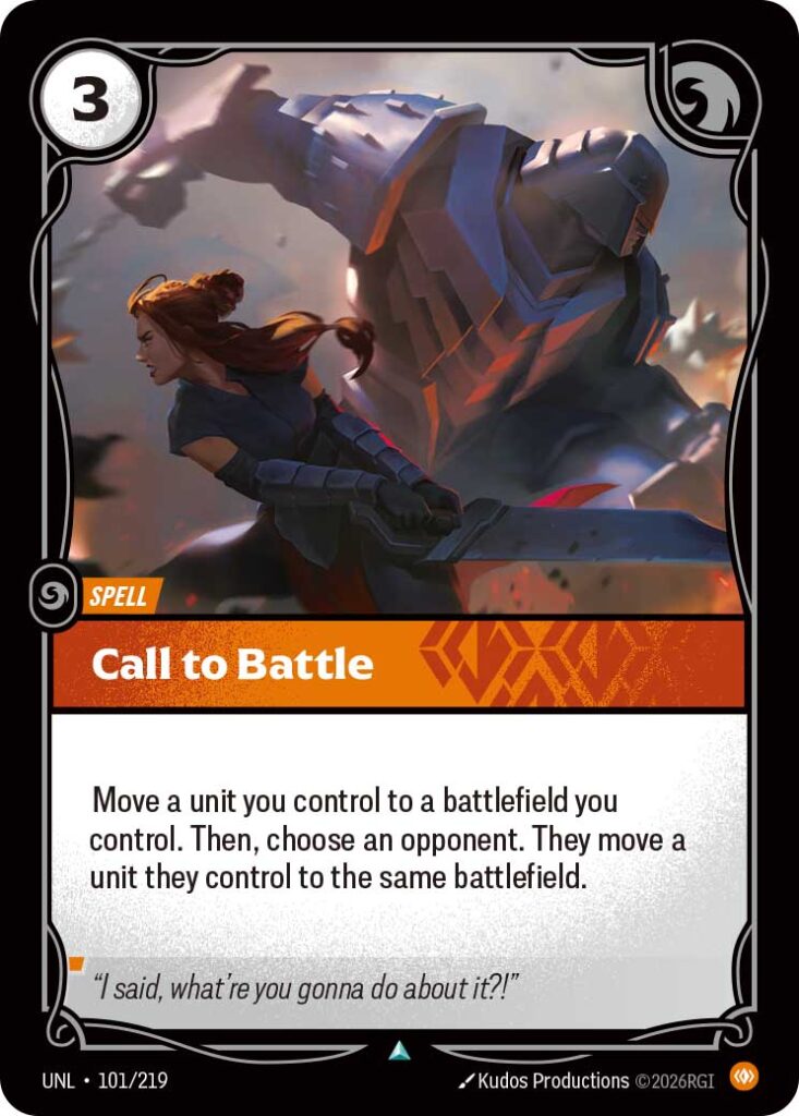 Call to Battle Riftbound Unleashed card