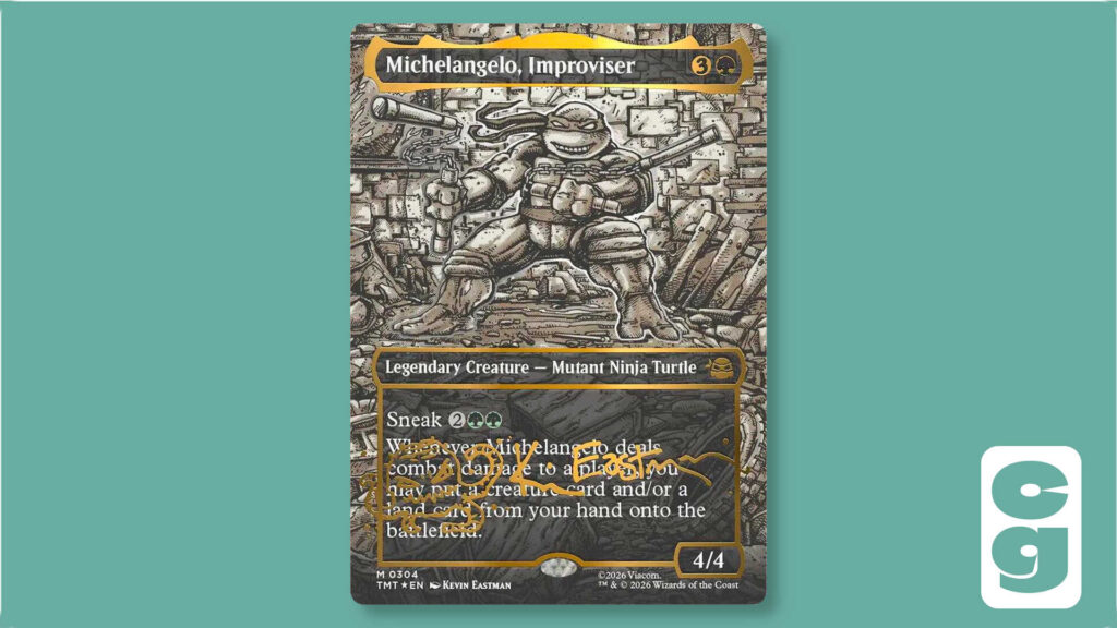 Michelangelo Borderless MTG card