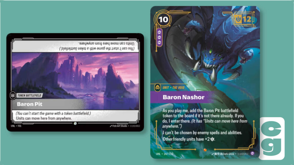 Baron Nashor and Baron Pit Riftbound cards