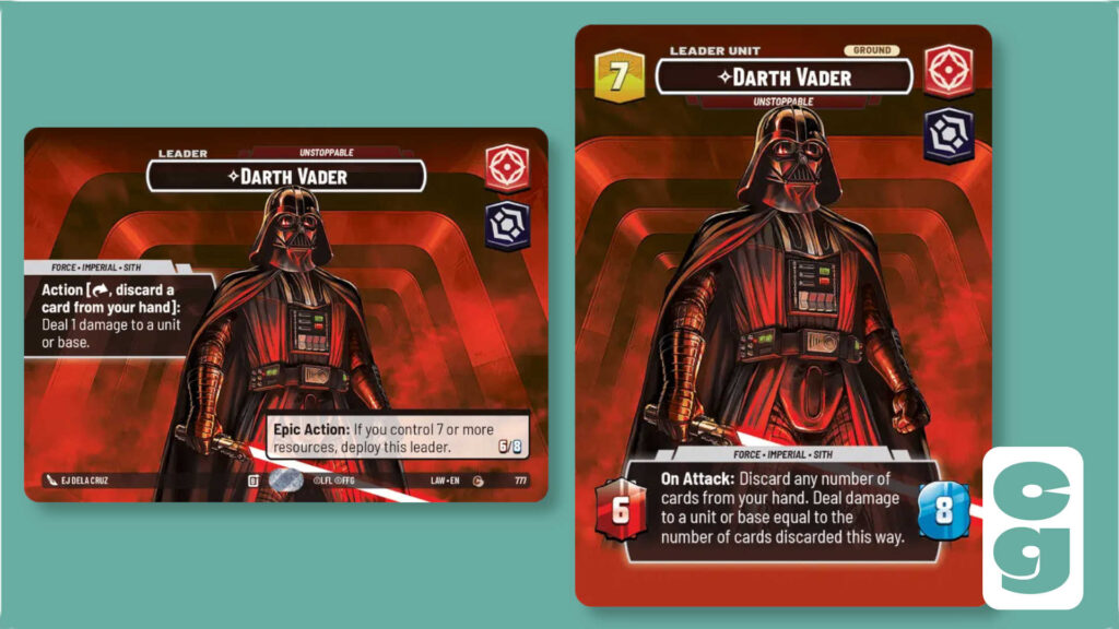Darth Vader Showcase SWU card