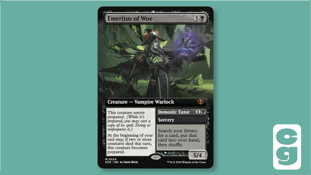 Emeritus of Woe Borderless MTG card
