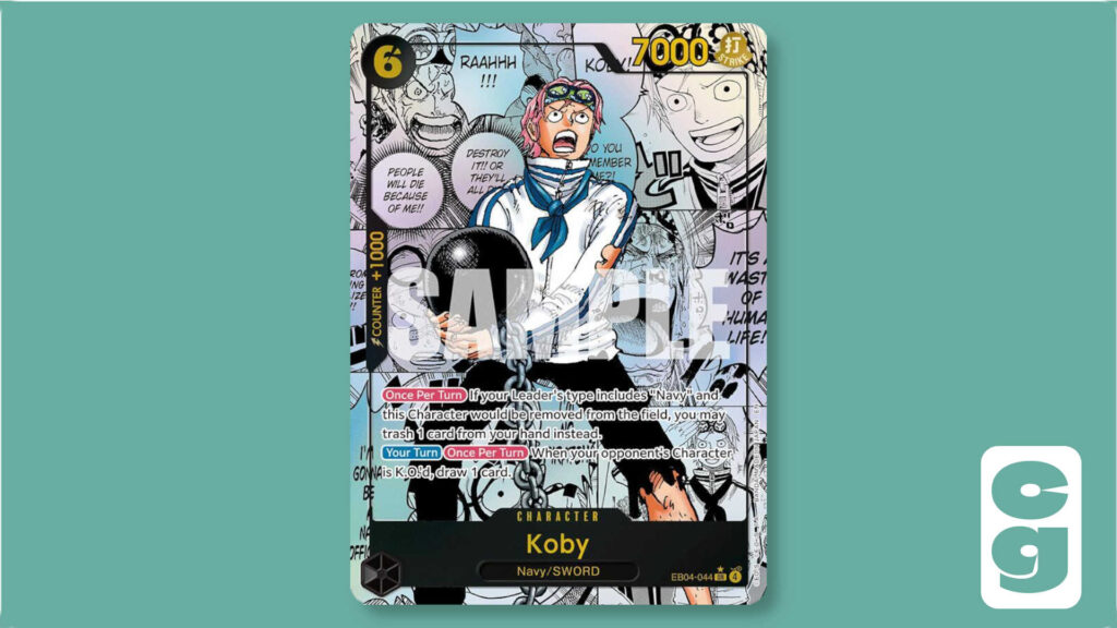One Piece OP15 Koby Manga SR card