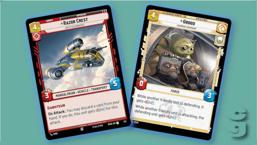 Razor Crest and Grogu SWU Promo Cards