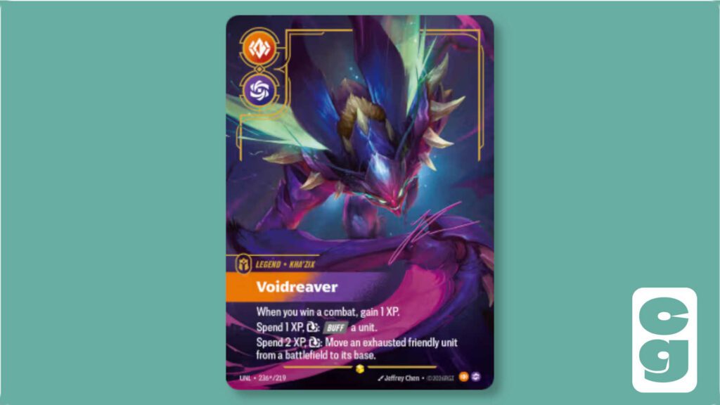 Kha'Zix Voidreaver Signature card