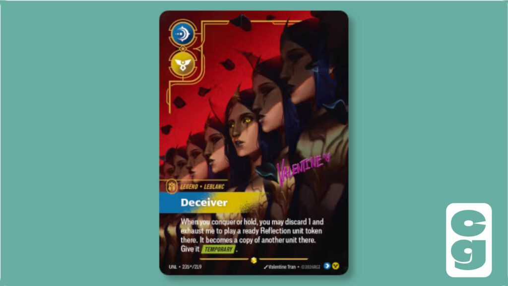 LeBlanc Deceiver signature card