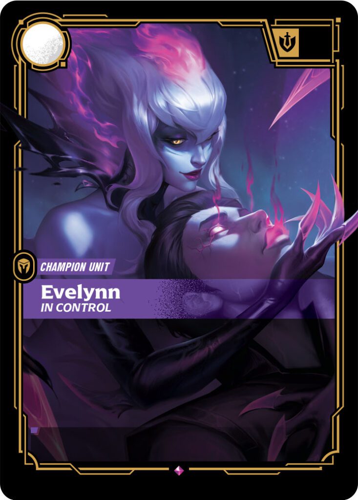 Riftbound Radiance Evelynn In Control textless card