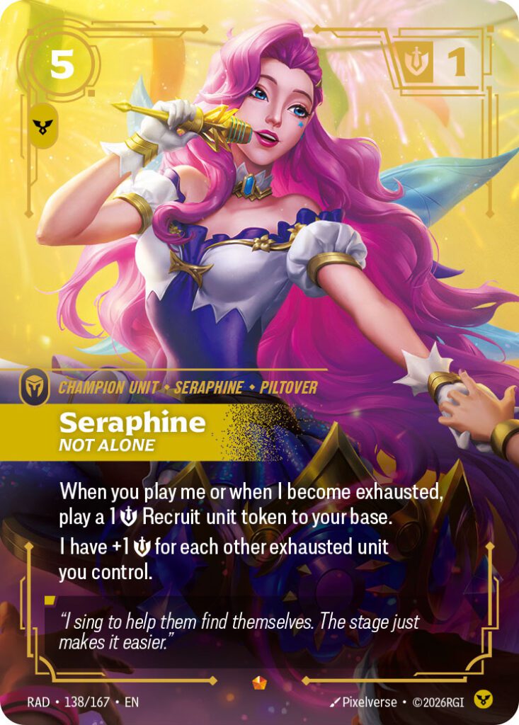 Riftbound Radiance Seraphine Not Alone card