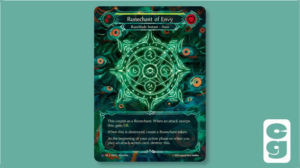 Runechant of Envy Marvel rarity FAB card