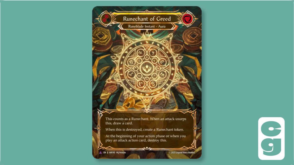Runechant of Greed Marvel rarity FAB card