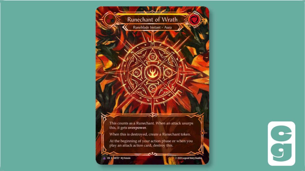 Runechant of Wrath Marvel rarity FAB card