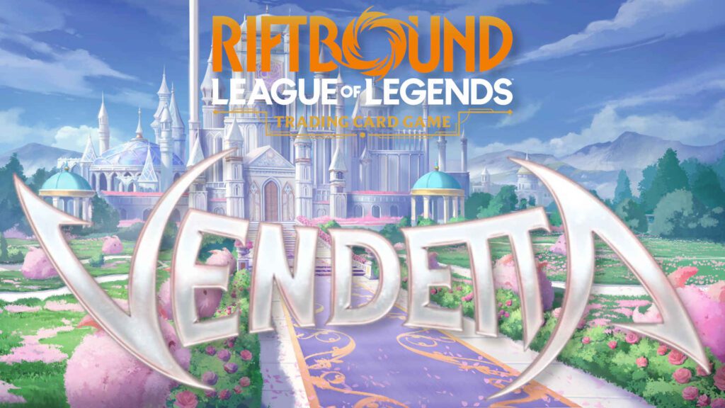 Crystal Rose background with Riftbound: Vendetta logos