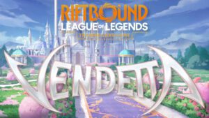 Crystal Rose background with Riftbound: Vendetta logos
