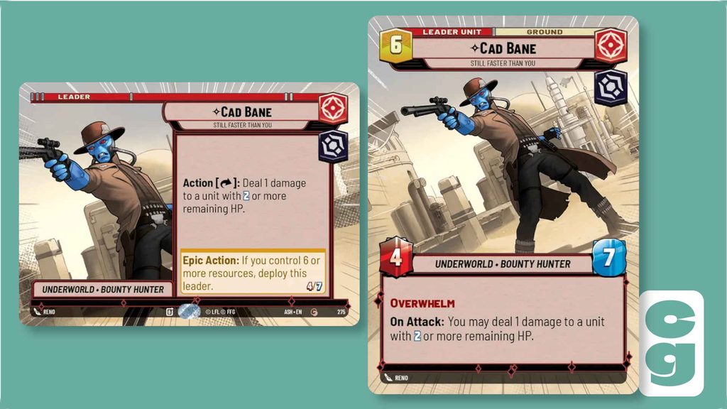 Cad Bane Still Faster Than You Hyperspace Double Sided Card