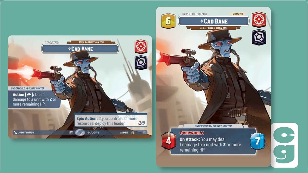 Cad Bane Still Faster Than You Showcase Double Sided Card