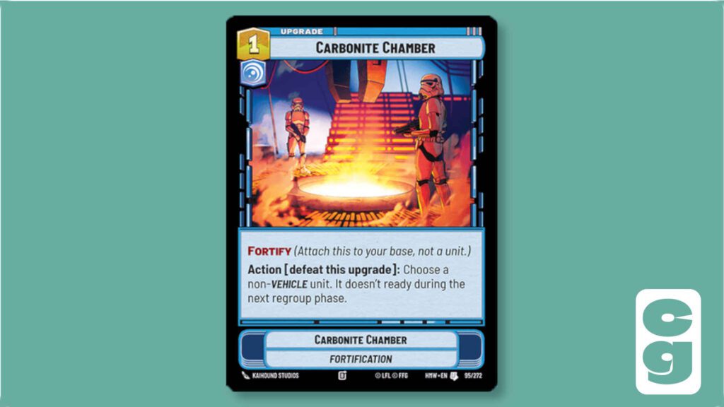 Carbonite Chamber card Star Wars Unlimited