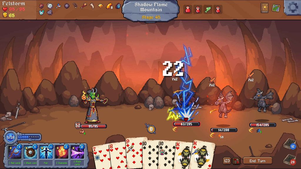 Heroes of Magic and Cards Felstorm Combat Screenshot