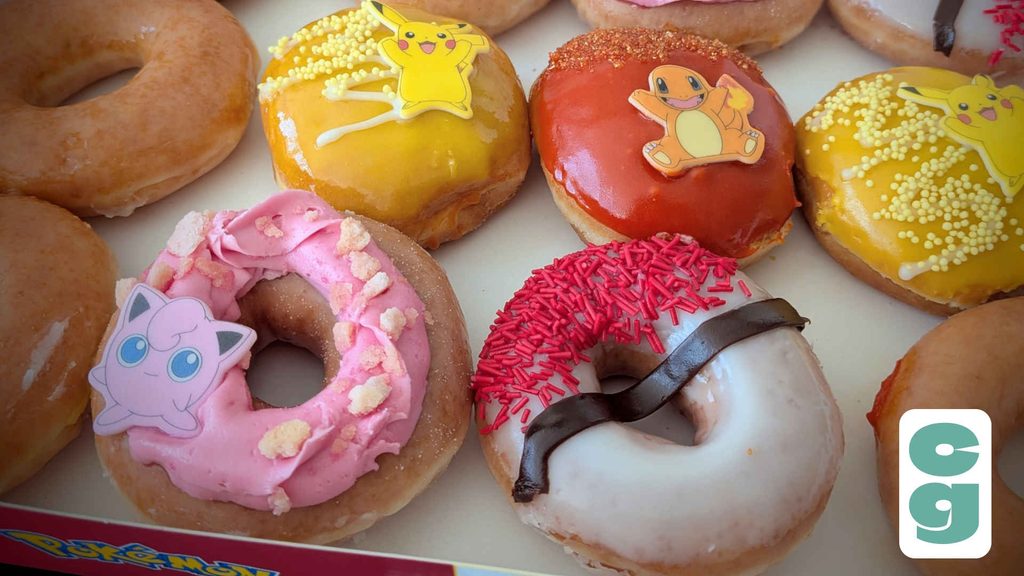 Krispy Kreme Pokémon Donuts close up