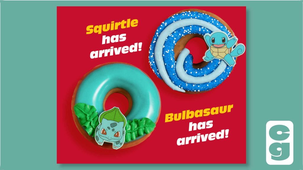 Squirtle Bulbasaur Krispy Kreme donuts