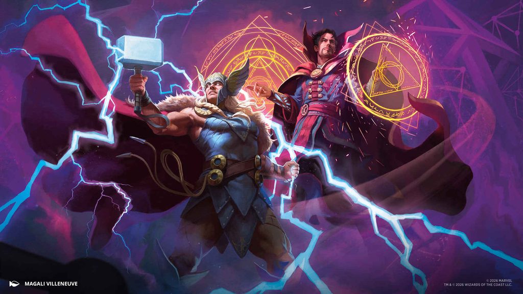 MTG Marvel Darkhold Destiny Heroes Key Art