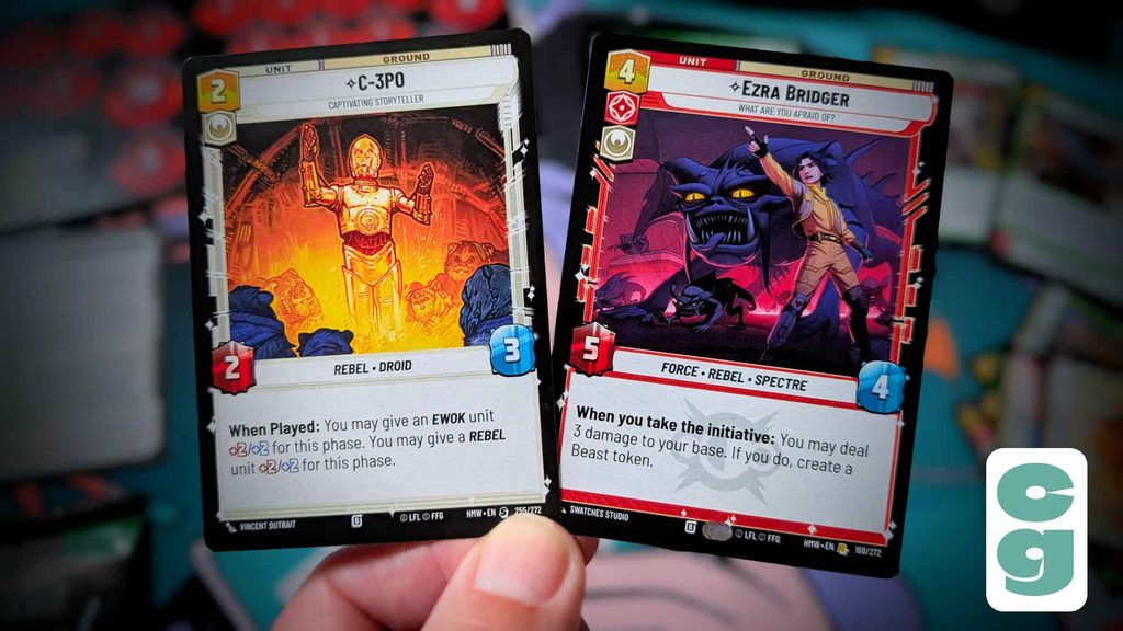 C-3PO and Ezra Bridger SWU cards