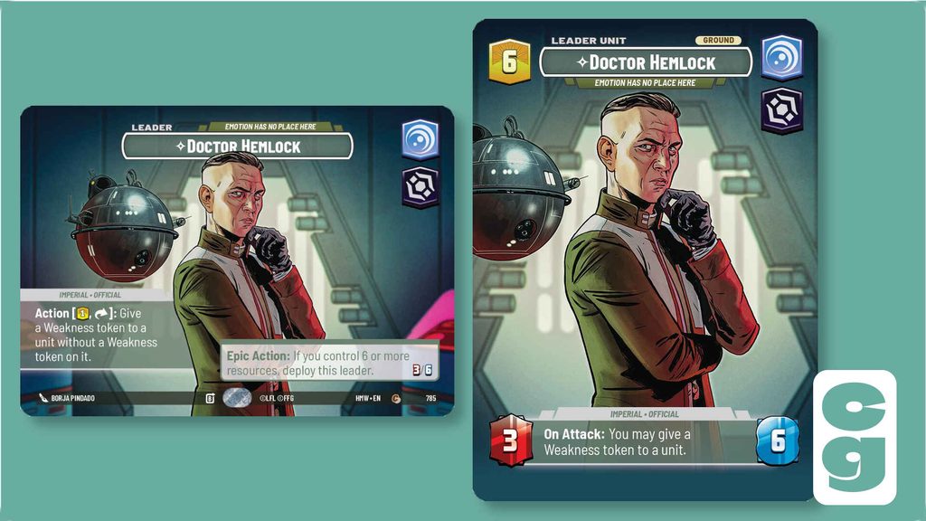 SWU Homeworlds Doctor Hemlock card