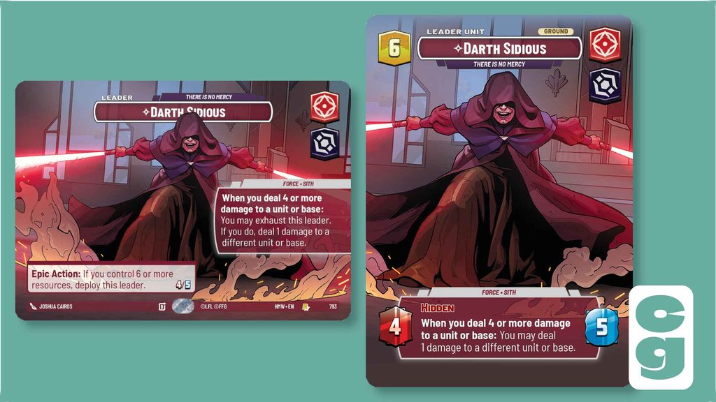 SWU Homeworlds Darth Sidious card