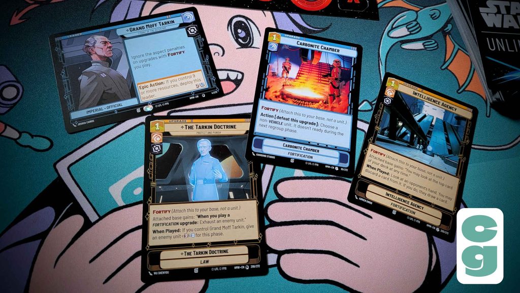 SWU Tarkin deck Fortify cards and Leader